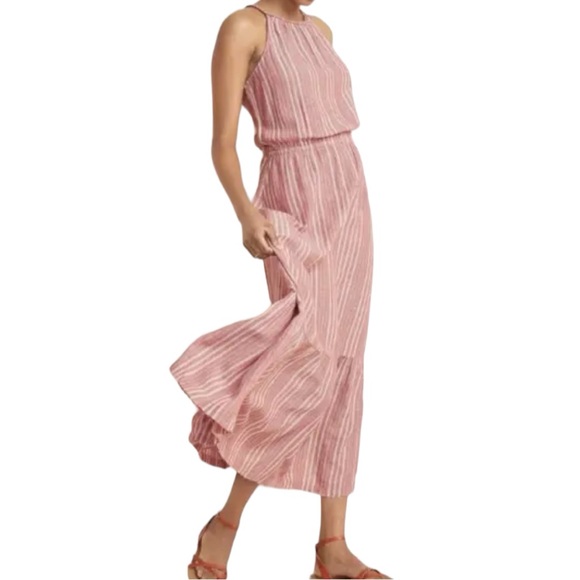 Old Navy Dresses & Skirts - Old Navy Linen Blend Striped Halter Maxi Dress NWT (XXL)